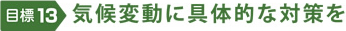 目標13　気候変動に具体的な対策を